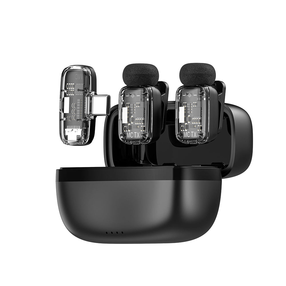 Wiwu Wi-WM008 2in1 Type-C Portlu ANC Özellikli Kablosuz Yaka Mikrofonu Wiwu Wi-WM008 2in1 Type-C Portlu ANC Özellikli Kablosuz Yaka Mikrofonu